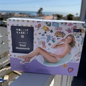 💜🩷Roller Rabbit x Target 🩵💛Inflatable Pool Hammock  NEW, NWT